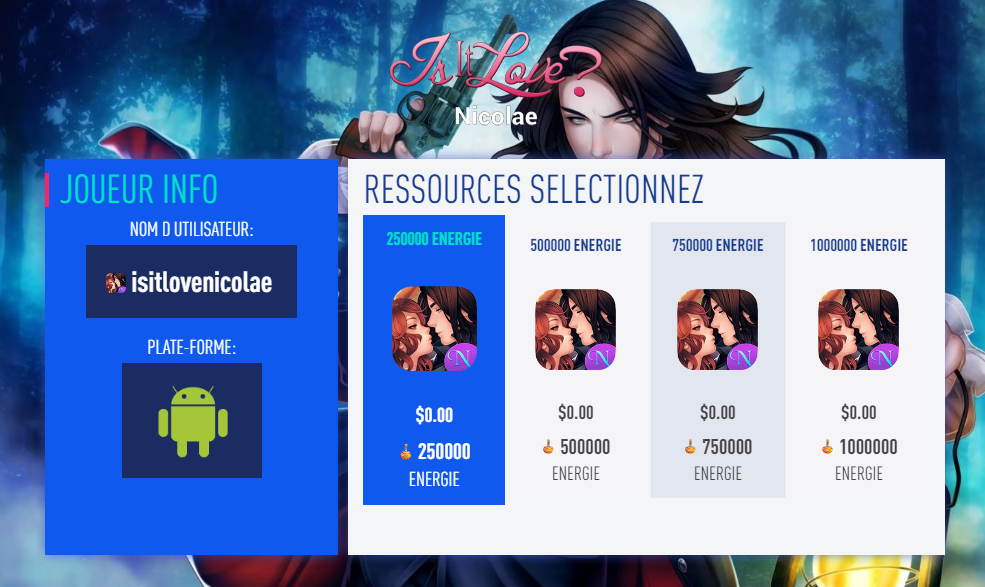Astuce Is It Love Nicolae Triche Energie GRATUIT Illimite Astuce Is It Love Nicolae Triche Energie GRATUIT Illimite